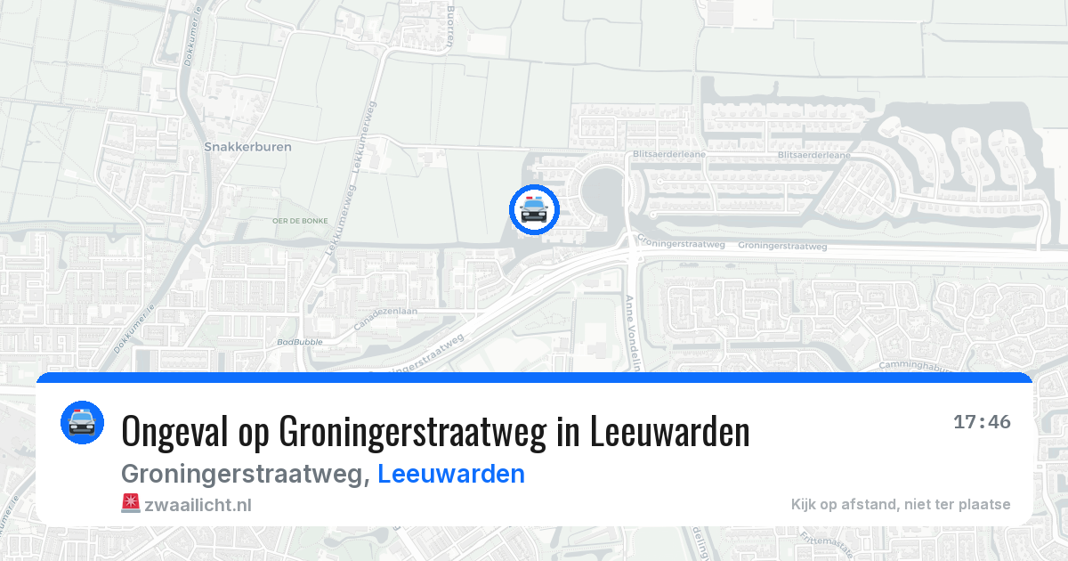 Ongeval op Groningerstraatweg in Leeuwarden — 16 feb 2026