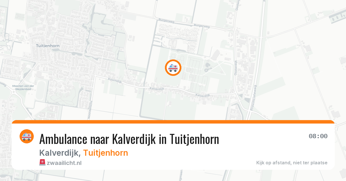 Ambulance naar Kalverdijk in Tuitjenhorn — 14 jun 2026