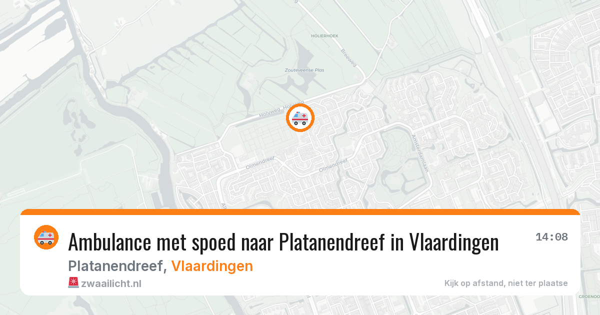 Ambulance met spoed naar Platanendreef in Vlaardingen — 13 jun 2026