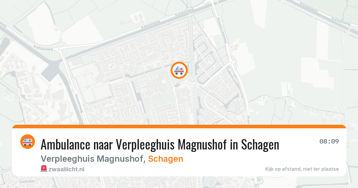 Ambulance naar Verpleeghuis Magnushof in Schagen — 7 jun 2026