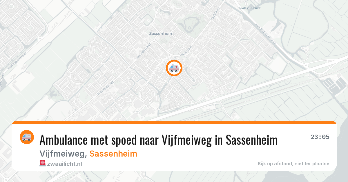Ambulance met spoed naar Vijfmeiweg in Sassenheim — 30 jul 2026