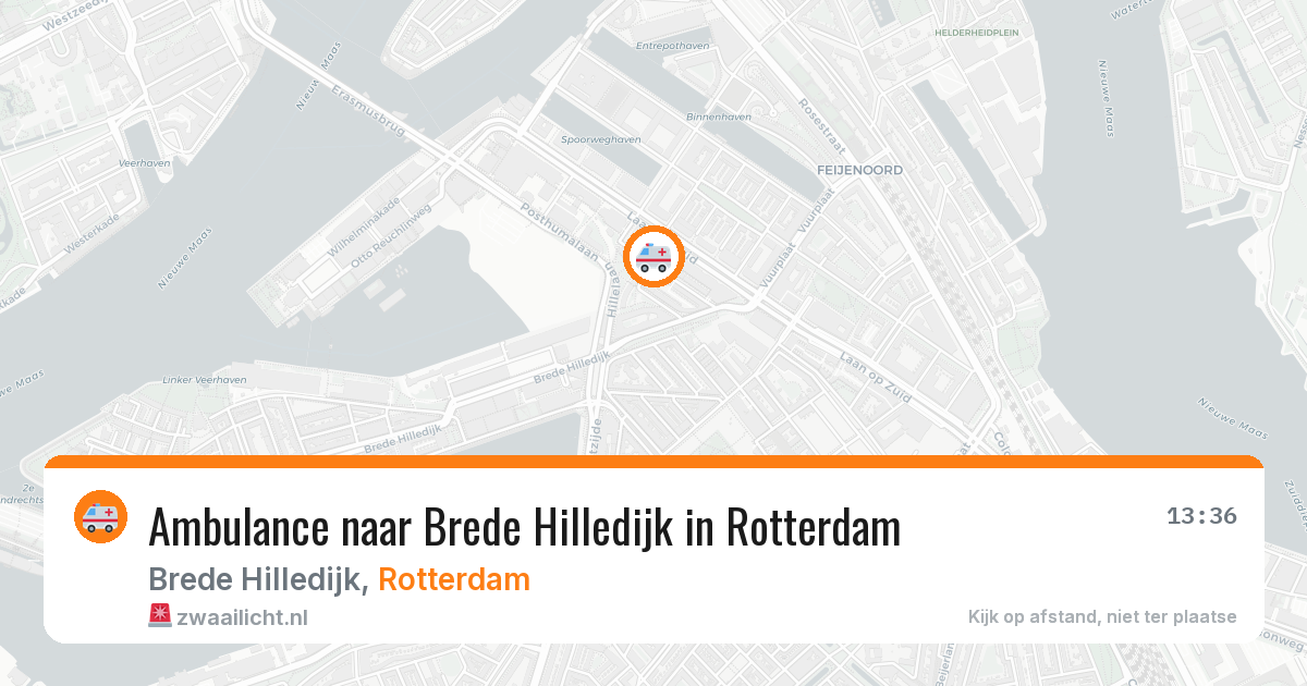 Ambulance naar Brede Hilledijk in Rotterdam — 28 mrt 2026