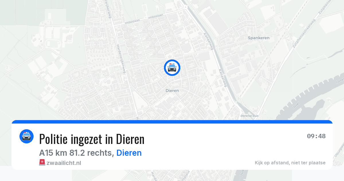 Politie ingezet in Dieren — 20 jun 2026 | 🚨 Zwaailicht.nl