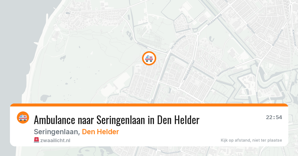 Ambulance naar Seringenlaan in Den Helder — 25 mei 2026