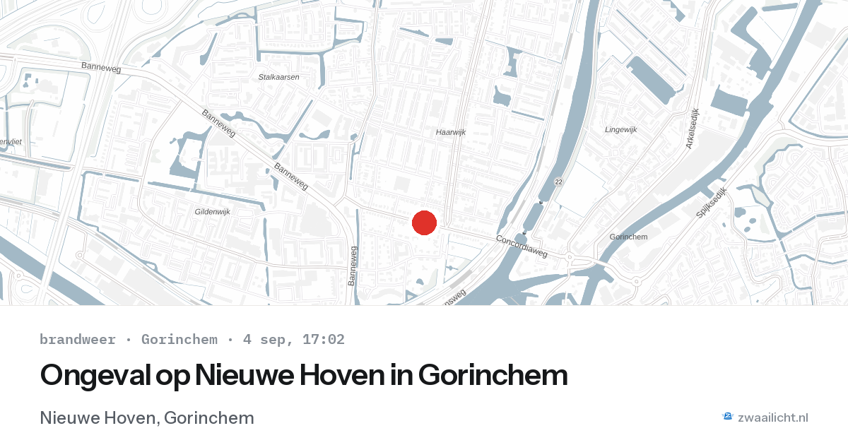 Ongeval op Nieuwe Hoven in Gorinchem — 4 sep 2026