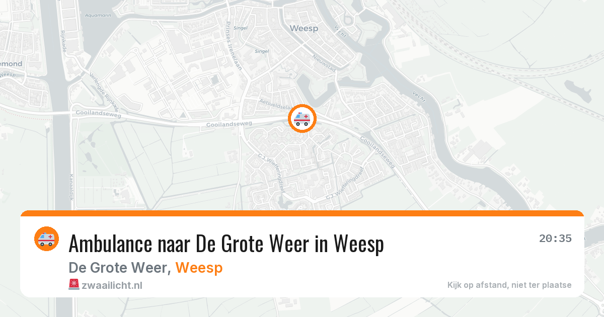 Ambulance naar De Grote Weer in Weesp — 22 mrt 2026