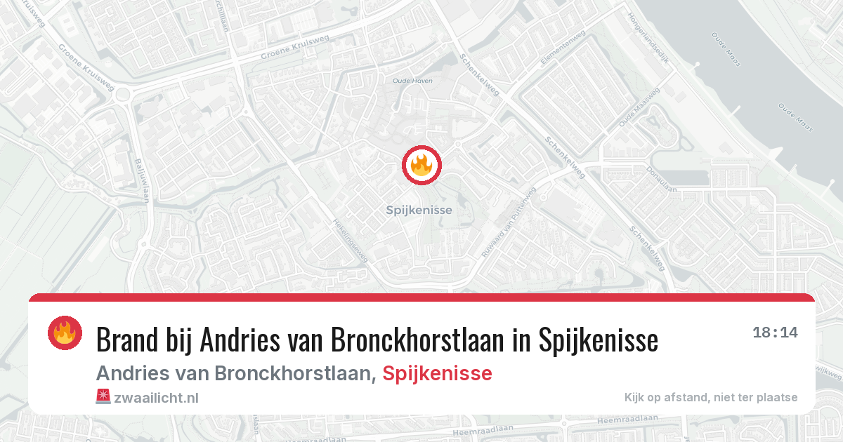 Brand bij Andries van Bronckhorstlaan in Spijkenisse — 14 mrt 2026