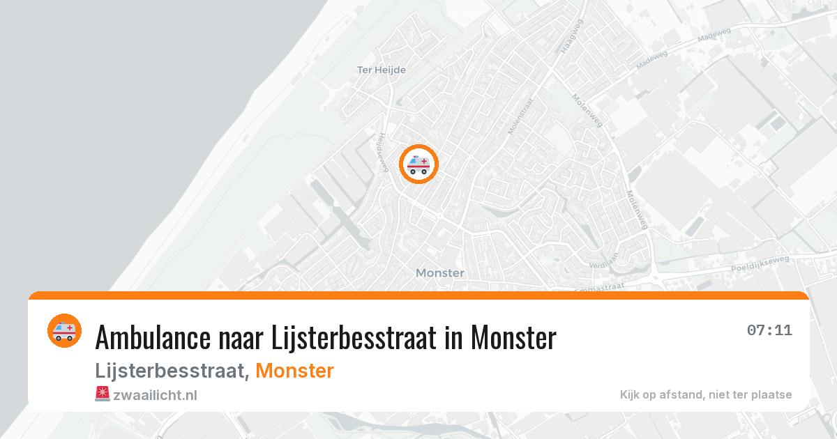 Ambulance naar Lijsterbesstraat in Monster — 6 mei 2026