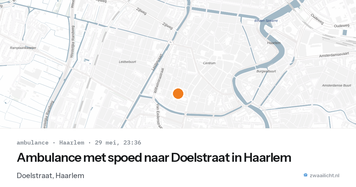 Ambulance met spoed naar Doelstraat in Haarlem — 29 mei 2026