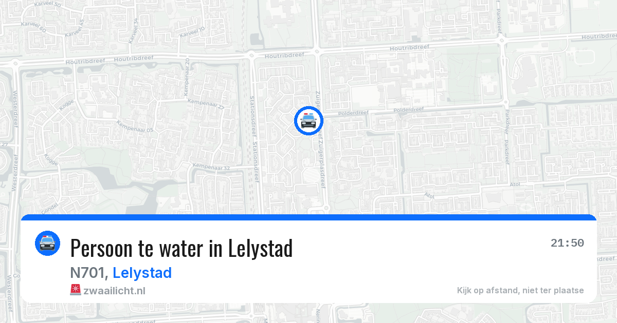 Persoon te water in Lelystad — 12 mei 2026