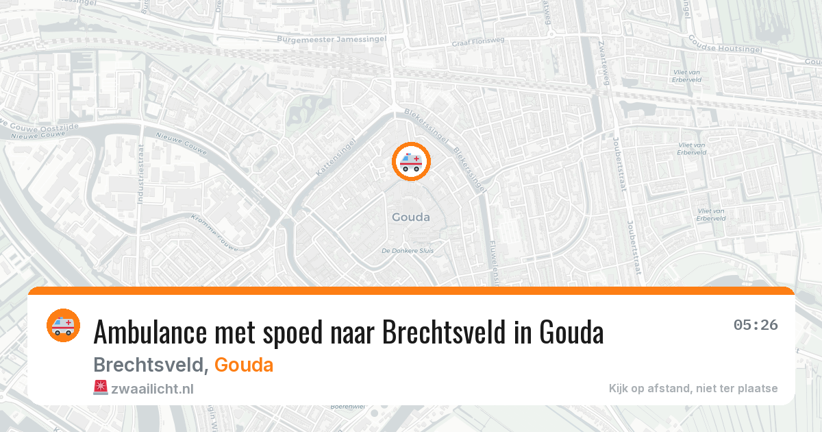 Ambulance met spoed naar Brechtsveld in Gouda — 6 jul 2026