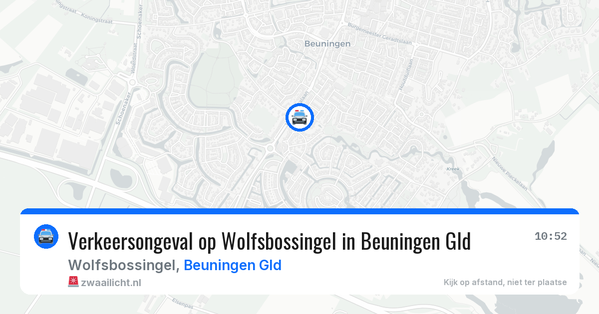 Verkeersongeval op Wolfsbossingel in Beuningen Gld — 8 apr 2026