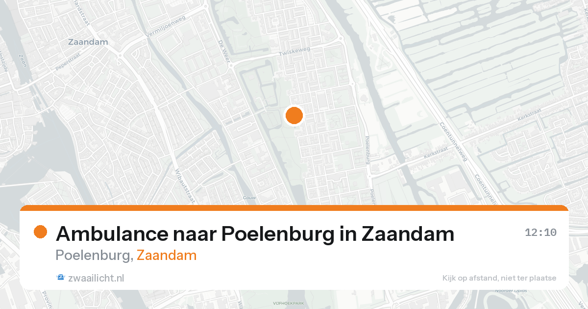 Ambulance naar Poelenburg in Zaandam — 20 mei 2026