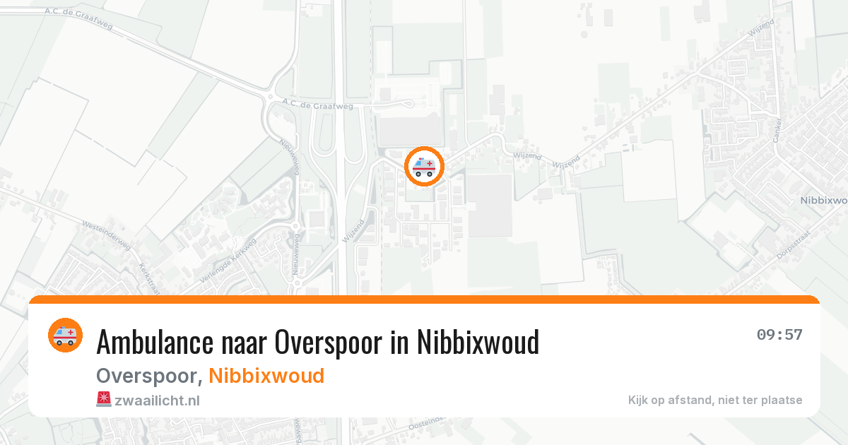 Ambulance naar Overspoor in Nibbixwoud — 26 mei 2026