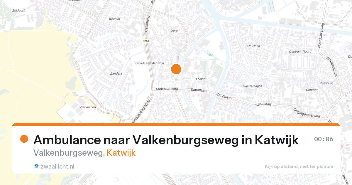 Ambulance naar Valkenburgseweg in Katwijk — 21 jun 2026