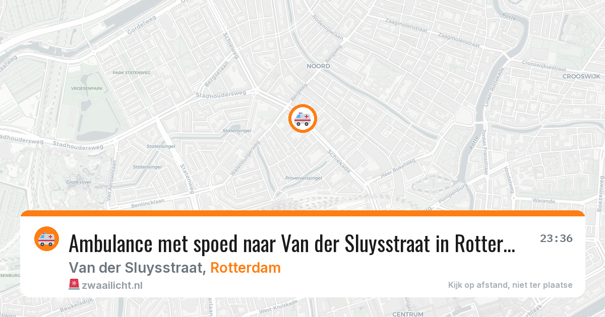Ambulance met spoed naar Van der Sluysstraat in Rotterdam — 24 apr 2026