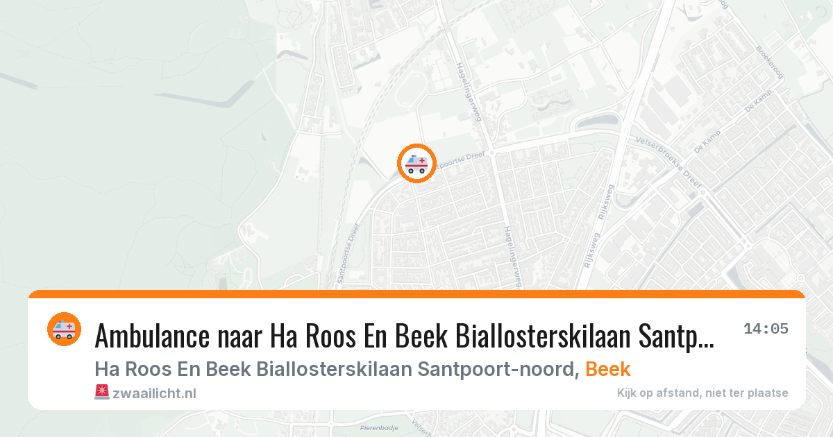 Ambulance naar Ha Roos En Beek Biallosterskilaan Santpoort-noord in Beek — 17 jun 2026