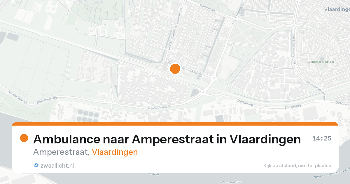 Ambulance naar Amperestraat in Vlaardingen — 25 aug 2026