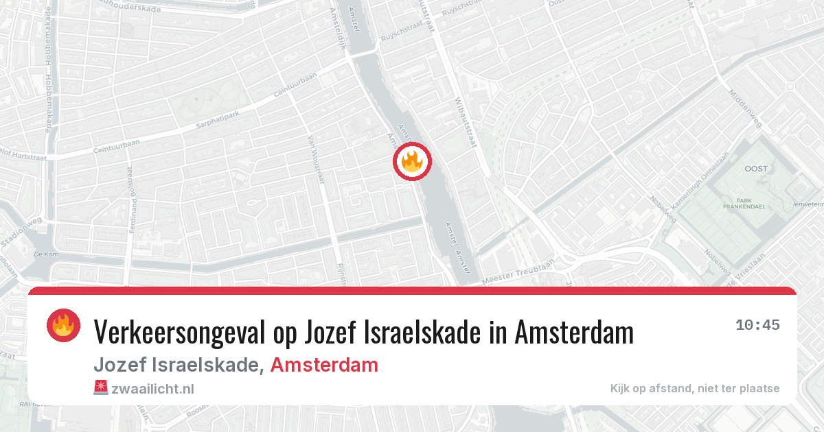 Verkeersongeval op Jozef Israelskade in Amsterdam — 13 apr 2026
