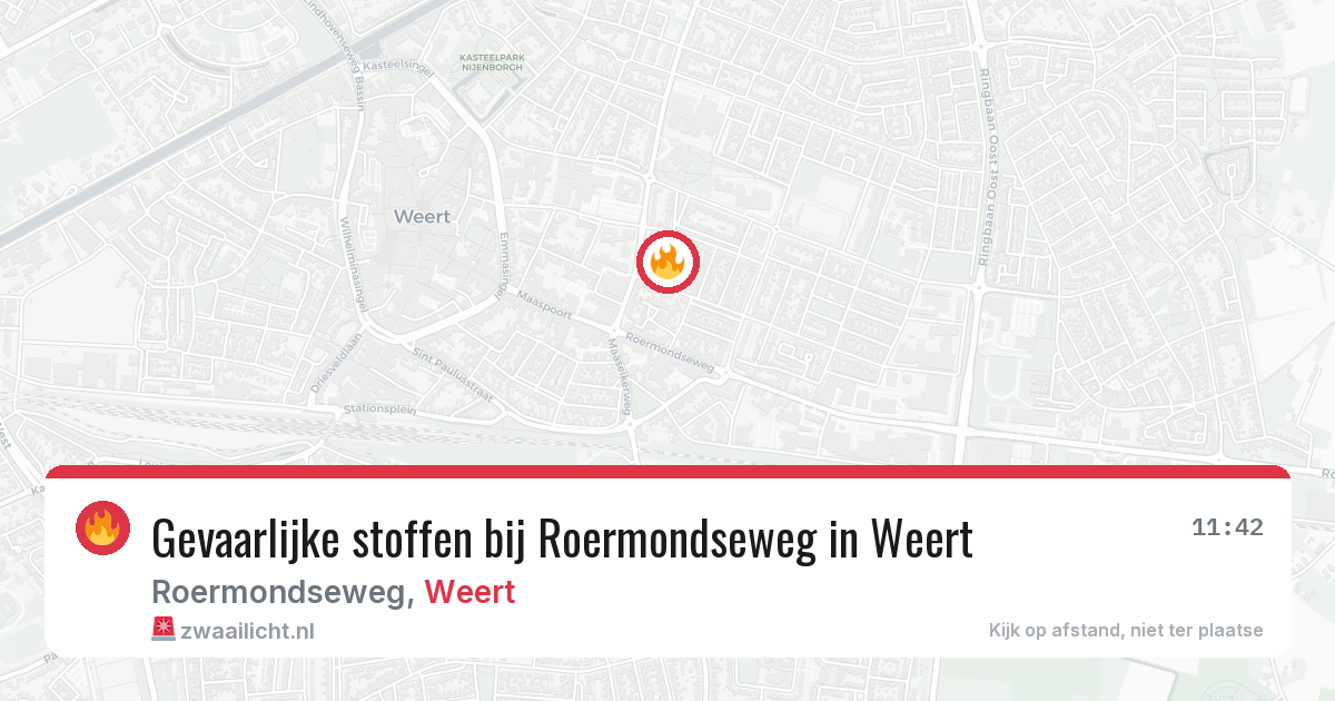 Gevaarlijke stoffen bij Roermondseweg in Weert — 23 mrt 2026