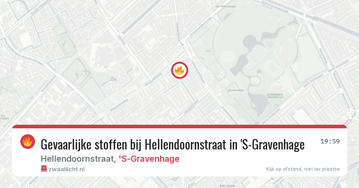 Gevaarlijke stoffen bij Hellendoornstraat in 'S-Gravenhage — 29 mei 2026