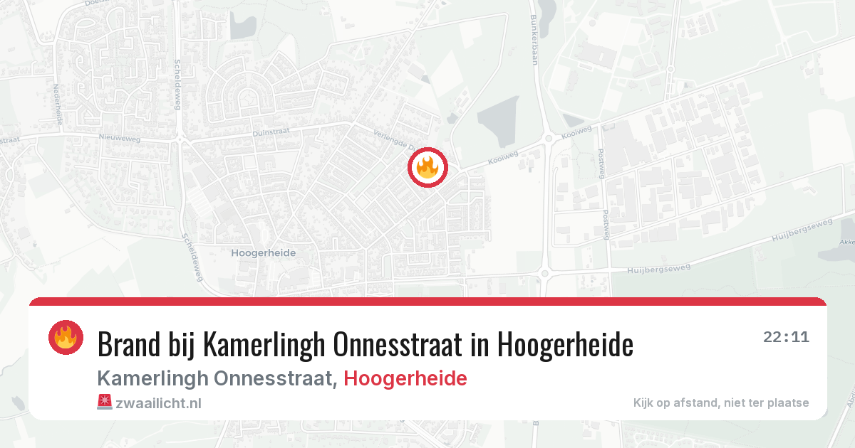 Brand bij Kamerlingh Onnesstraat in Hoogerheide — 14 mrt 2026