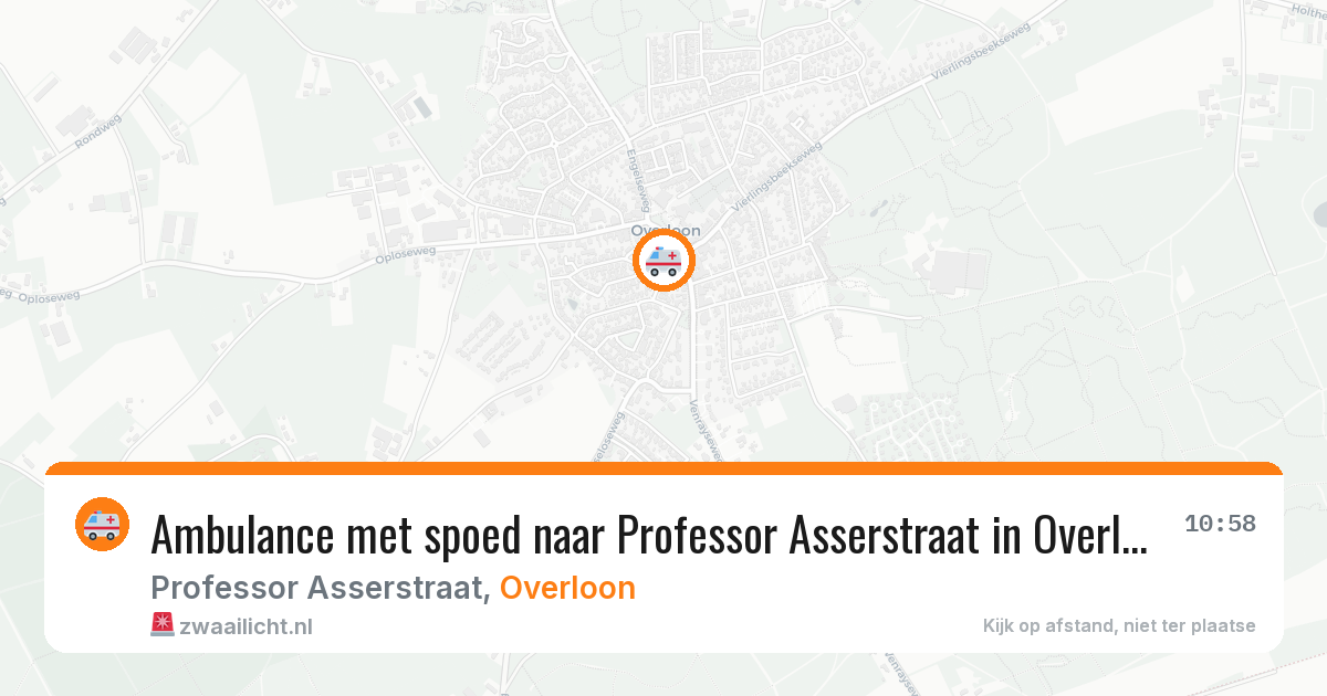 Ambulance met spoed naar Professor Asserstraat in Overloon — 1 aug 2026