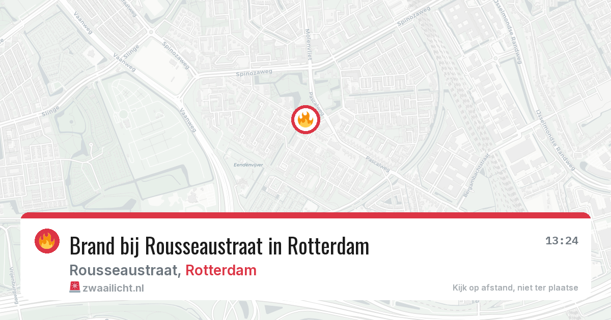 Brand bij Rousseaustraat in Rotterdam — 17 jun 2026