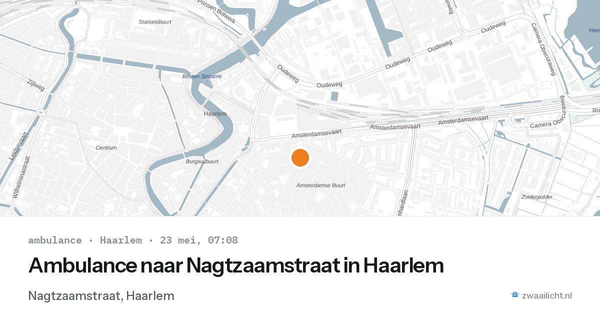 Ambulance naar Nagtzaamstraat in Haarlem — 23 mei 2026