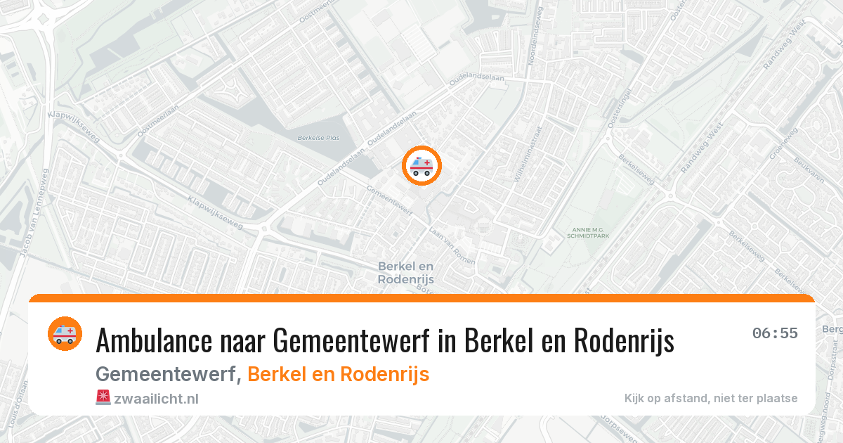 Ambulance naar Gemeentewerf in Berkel en Rodenrijs — 4 mei 2026