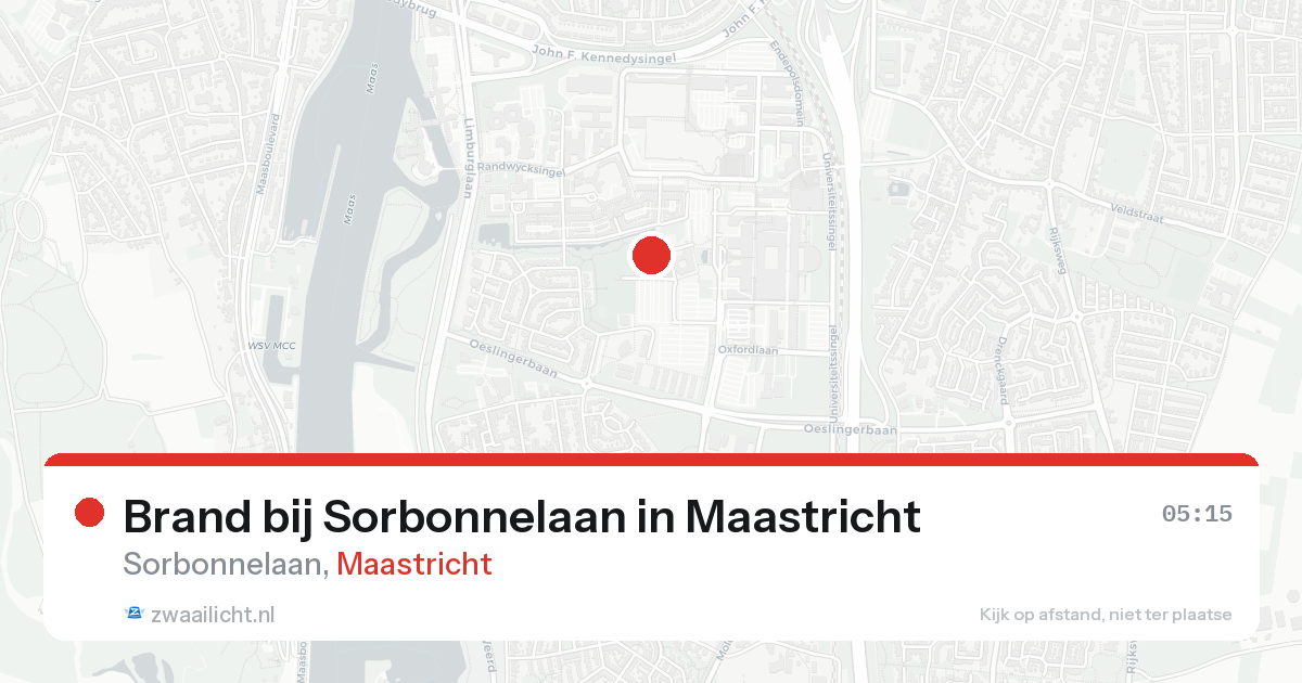 Brand bij Sorbonnelaan in Maastricht — 19 aug 2026