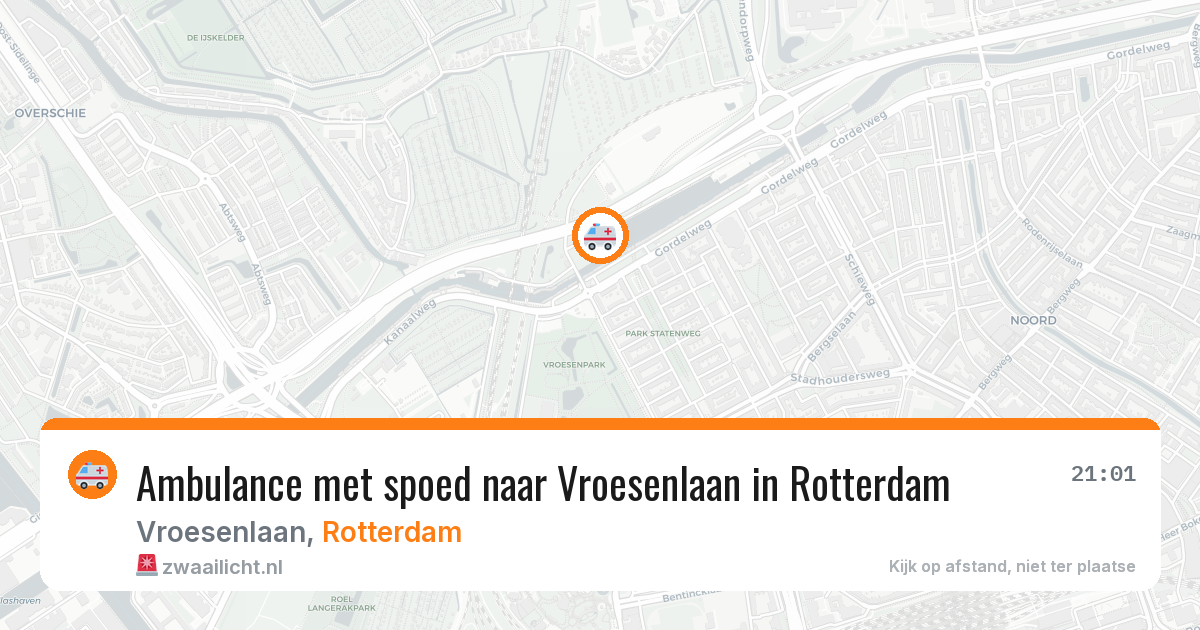 Ambulance met spoed naar Vroesenlaan in Rotterdam — 10 apr 2026