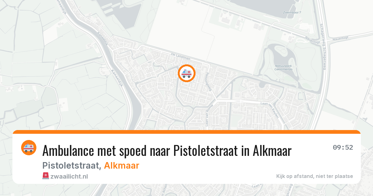 Ambulance met spoed naar Pistoletstraat in Alkmaar — 9 feb 2026