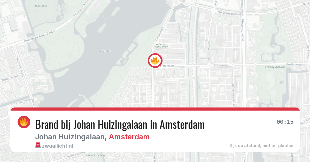 Brand bij Johan Huizingalaan in Amsterdam — 4 mrt 2026
