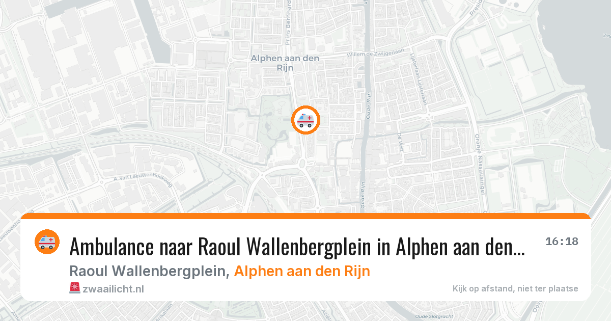 Ambulance naar Raoul Wallenbergplein in Alphen aan den Rijn — 24 mrt 2026