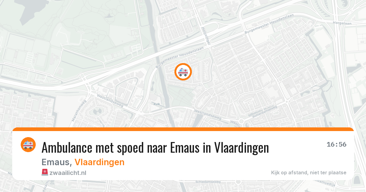 Ambulance met spoed naar Emaus in Vlaardingen — 16 jun 2026