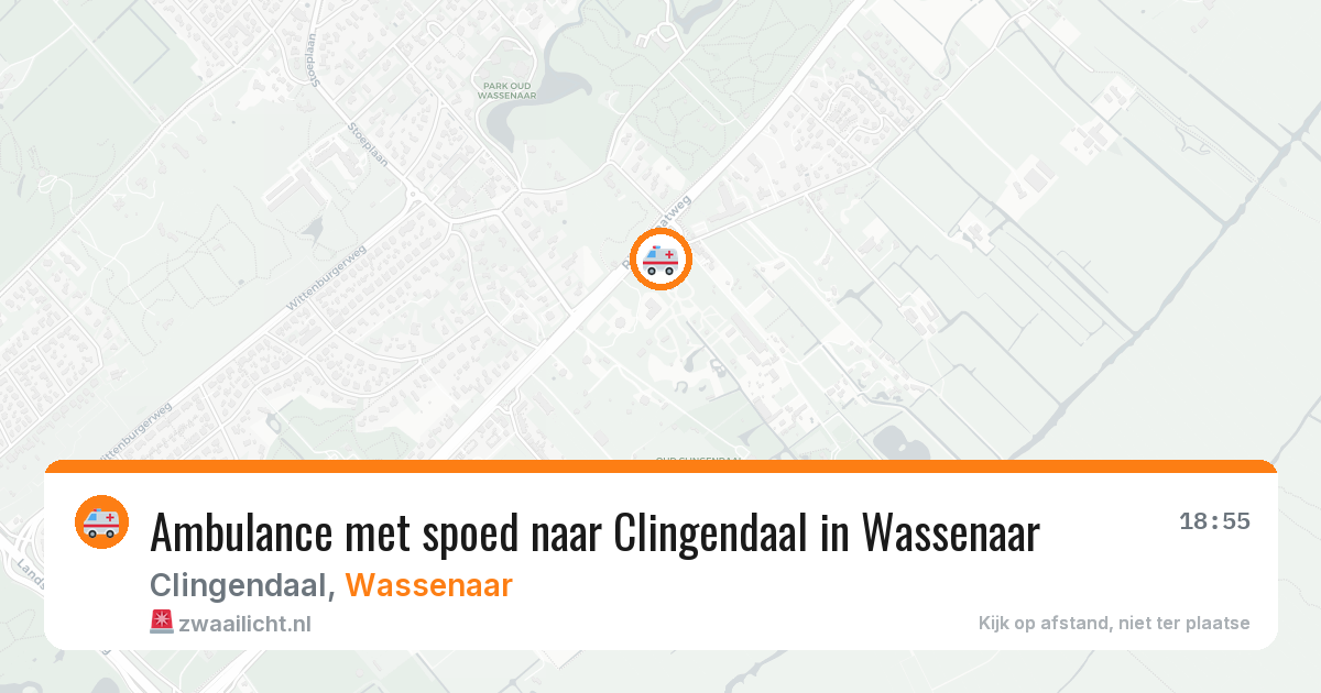 Ambulance met spoed naar Clingendaal in Wassenaar — 8 aug 2026