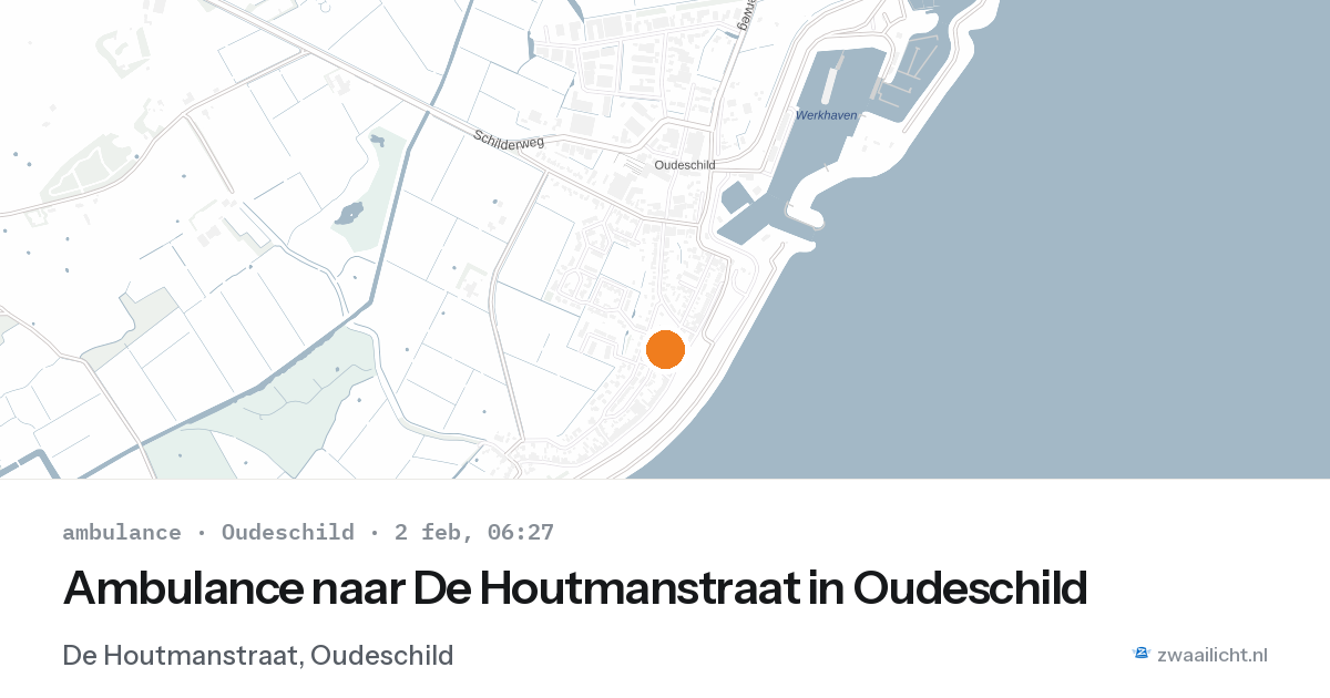 Ambulance naar De Houtmanstraat in Oudeschild — 2 feb 2026
