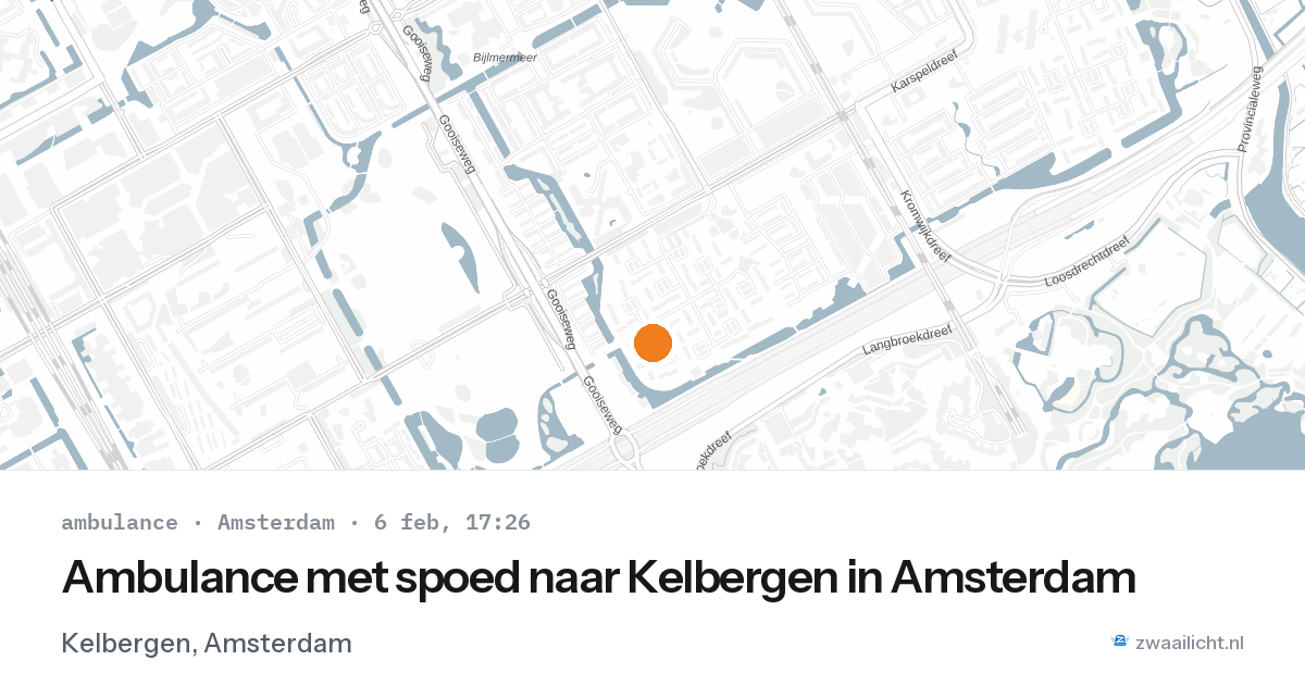 Ambulance met spoed naar Kelbergen in Amsterdam — 6 feb 2026