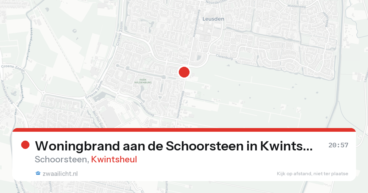 Woningbrand aan de Schoorsteen in Kwintsheul — 30 jan 2026