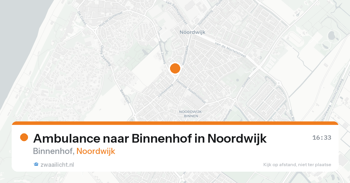 Ambulance naar Binnenhof in Noordwijk — 25 aug 2026