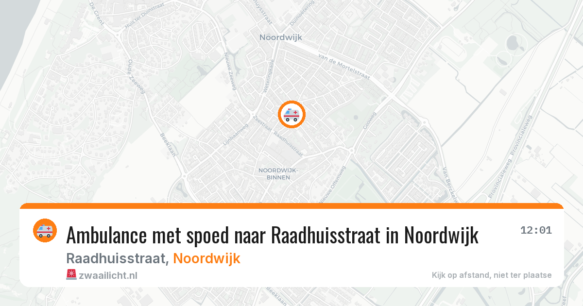Ambulance met spoed naar Raadhuisstraat in Noordwijk — 21 jan 2026