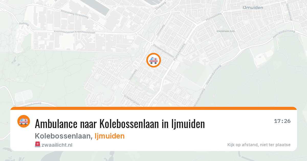 Ambulance naar Kolebossenlaan in Ijmuiden — 30 mei 2026