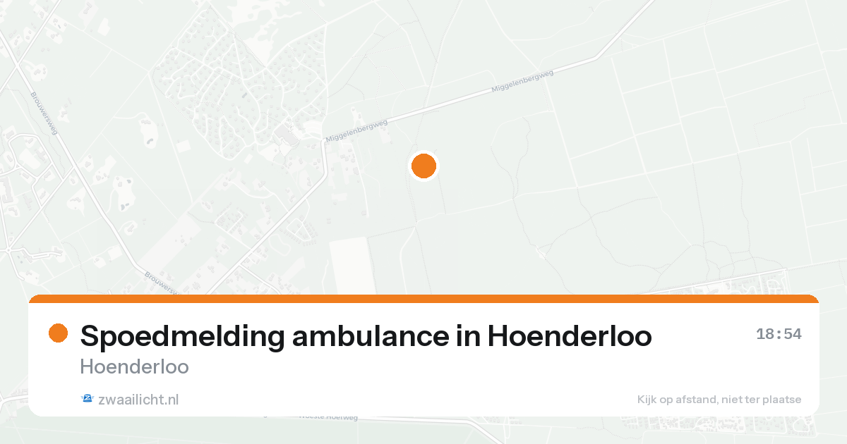 Spoedmelding ambulance in Hoenderloo — 12 aug 2026