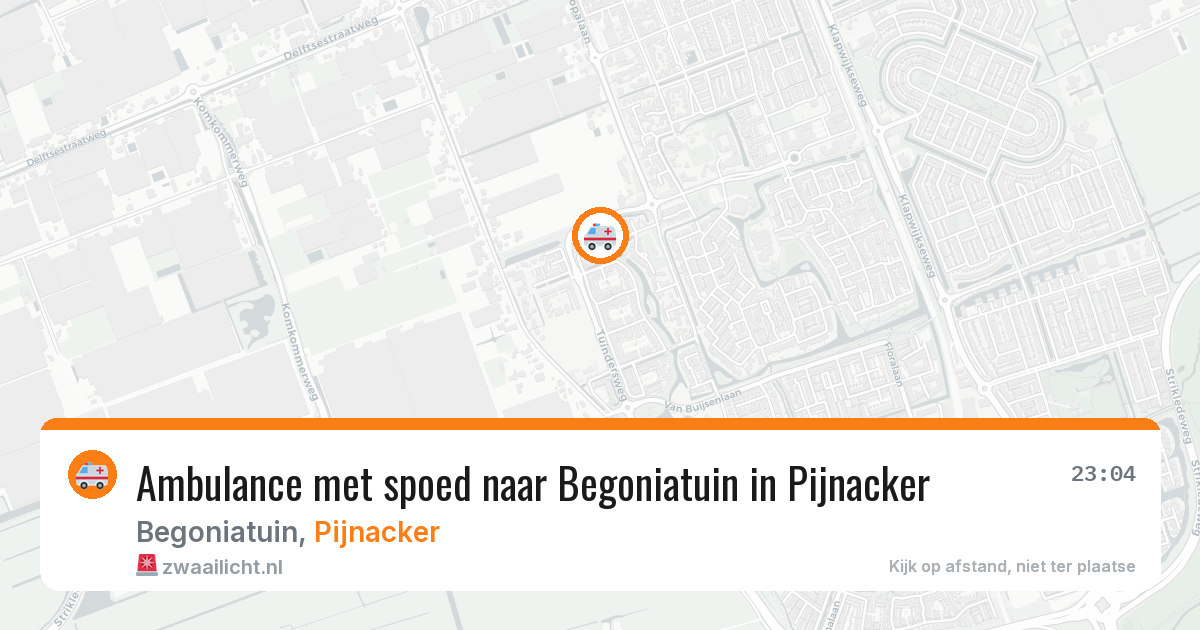 Ambulance met spoed naar Begoniatuin in Pijnacker — 13 mei 2026