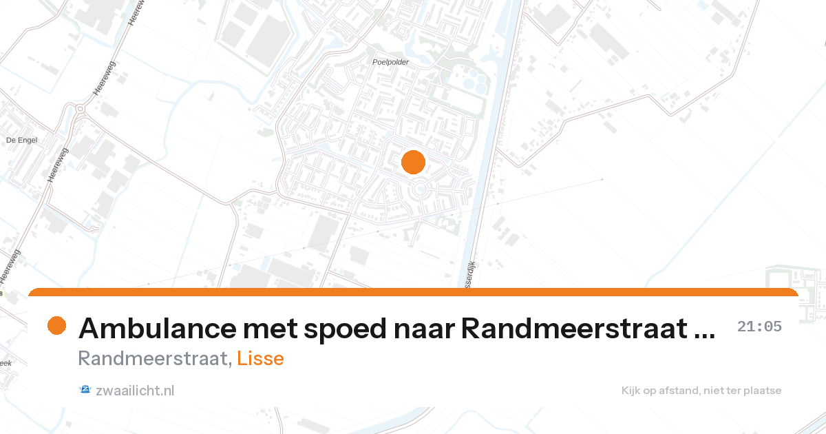 Ambulance met spoed naar Randmeerstraat in Lisse — 27 aug 2026