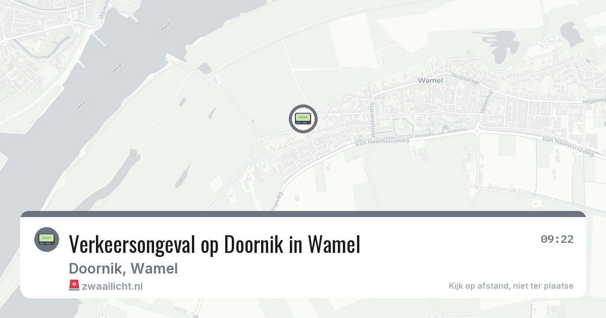 Verkeersongeval op Doornik in Wamel — 25 jun 2026