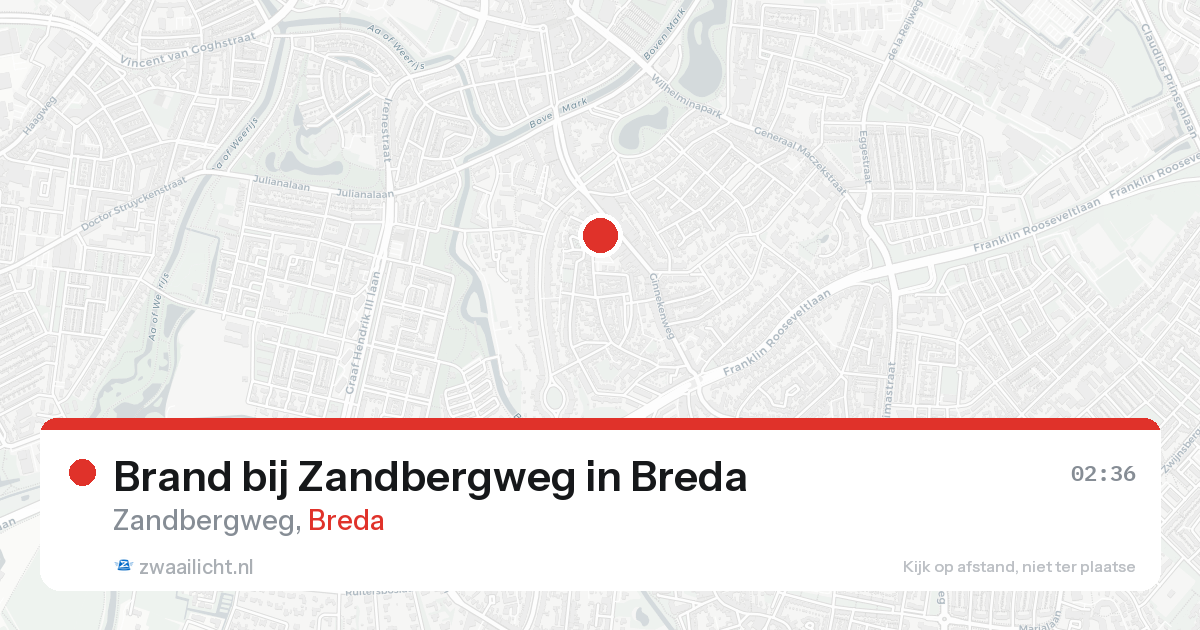 Brand bij Zandbergweg in Breda — 23 aug 2026
