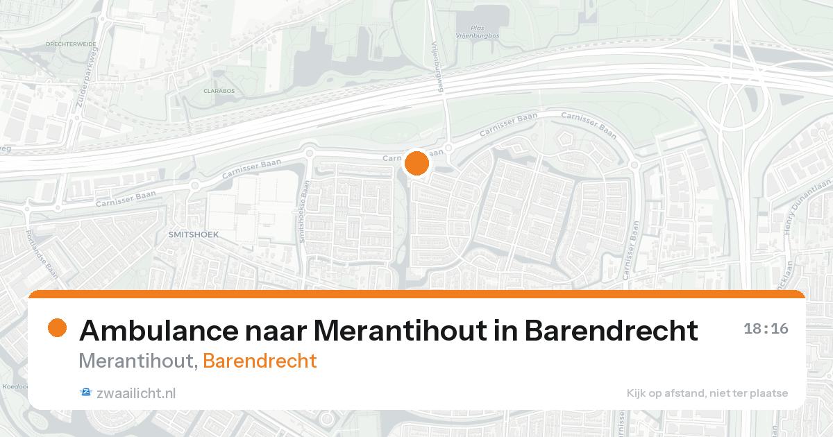 Ambulance naar Merantihout in Barendrecht — 9 jul 2026