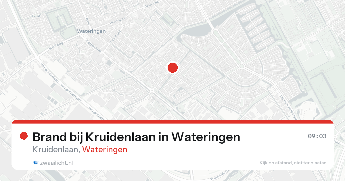 Brand bij Kruidenlaan in Wateringen — 23 aug 2026